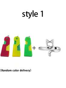 便携式二合一拆线器和穿线器工具套装，适合老年人使用，易于使用，混合颜色接缝切割器和扣眼开启器，附加可调节针织钩针环，钩针编织者的快速缝纫工具 - 彩色 - 查看 8