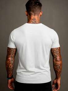 Camiseta Masculina Carro Mustang Shelboy Esportivo Muscle Car Estampa Automotiva Turbo Streetwear Algodão Confortável - Branco - Visão 2