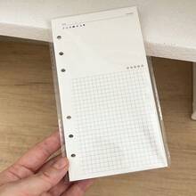 A6 45 Sheets Refill Papers,6 Holes Binder Notebook Inner Paper,Weekly/Monthly/Blank Planner Journal Notebook Parts,School Supplies,Back To School