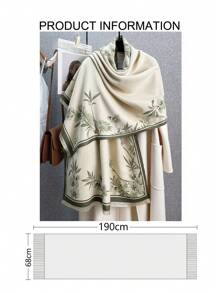 FADZOYLE 1 buc eșarfă jacquard vintage elegantă pentru femei, cu imprimeu cașmir, moale, la modă, șaluri și împachetări mari, pelerină supradimensionată, pătură caldă de iarnă și toamnă, potrivită pentru uz zilnic, rochii elegante de seară, cadou de călătorie și birou, accesorii pentru femei