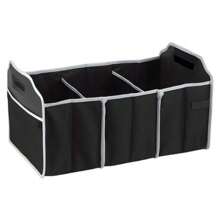 Sac de rangement pliable pour coffre de voiture avec 3 compartiments, 58 cm - Organisateur de coffre pliable