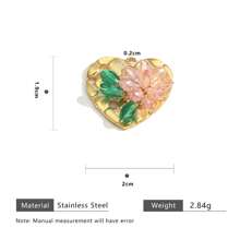 1pc Stainless Steel Gold-Plated Heart-Shaped Hand Woven Bead Pendant DIY Jewelry Making Accessory Suitable For Women's Daily Wear