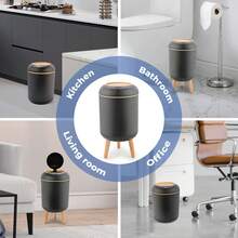 SUSTEAS Automatic Motion Sensor Trash Can – Hands-Free Touchless Kitchen & Bathroom Garbage Bin, 10L Capacity, Odor Control, Battery-Powered For Convenient Hygienic Disposal (BLACK) - Black 10L - View 7