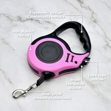 1 szt. 3 m/5 m automatyczna smycz dla psa zwijana dla zwierząt domowych Wytrzymała dwuprzyciskowa automatyczna smycz dla psa do chodzenia dla zwierząt domowych na smyczy dla małych i średnich psów na zewnątrz podróż spacery piesze piesze lina trakcyjna