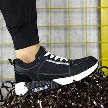 GUYISA Steel Toe Shoes Low-Top Sports Series, Anti-Smash Anti-Puncture, Soft And Fashionable Black Color, Functional Work Shoes, Breathable For All Seasons - Deep Black - View 4