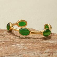 Uworld Pulsera minimalista de zirconio Caitlyn, pulsera apilable ajustable, joyería de piedra natal, regalo de aniversario, chapado en oro de 18k
