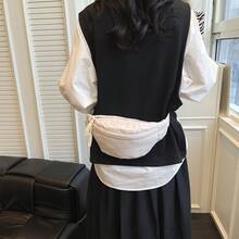Waist Bag For Women 2025 New Simple Versatile Chest Pack Large Capacity Design Sense Student Small Crossbody Waist Pack - White - View 5