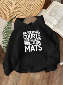Funny Basketball Wrestling Teen Hoodie - Best Gift For Athletes Fans - Unique Sports Tee - Kids Hoodies Available