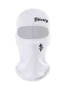 2 pièces/1 pièce Cagoule de ski avec imprimé lettre et dollar pour hommes et femmes, masque facial anti-UV et coupe-vent pour planche à neige et moto