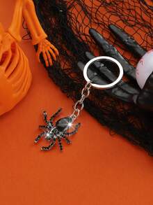 1 件时尚优雅的男女通用蜘蛛形钥匙链吊坠，适用于汽车钥匙、包包装饰、万圣节学校汽车配件可爱哥特 Y2k 圣诞礼物创意 - 彩色 - 查看 10