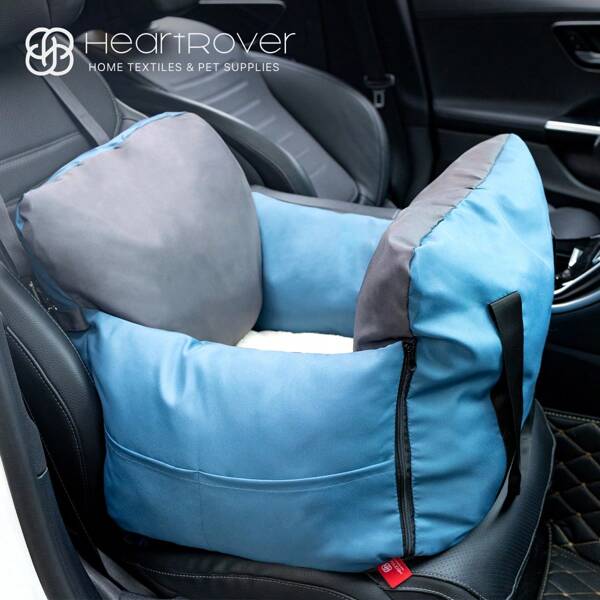 Cadeirinha portátil para animais de estimação Heartrover, removível para o verão, tecido Oxford portátil, bolsa de viagem refrescante, alça de ombro, ninho aconchegante para gatinhos e cachorrinhos, almofada de assento elevatório para copiloto