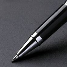 Bolígrafo de metal, negro, bolígrafo de lujo de fibra de carbono de alta gama con sensación de peso para suministros de negocios y escolares, de vuelta a la escuela