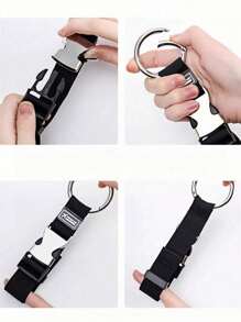 Cinturón de viaje con hebilla de metal, portátil, antirrobo, organizador de equipaje, multifuncional, ajustable, accesorios de viaje compatibles con equipaje y mochilas de todos los tamaños, almacenamiento montado en la pared para guantes, bufandas, mochilas, bolsas escolares y útiles escolares