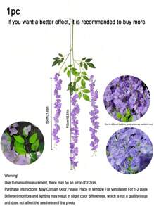 3/6/12 piezas Racimos de Flores Colgantes de Glicinia Púrpura a Granel, Vid Artificial de Glicinia Colgante, Guirnalda de Flores de Seda para Fiesta, Boda, Jardín, Decoración del Hogar, Día de San Valentín, Regalo, Cumpleaños, Graduación