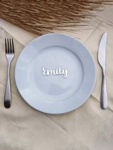 Decoraciones personalizadas para cupcakes con el nombre, encanto de boda personalizado, decoración para pastel en miniatura, centropieza de pastel con letras a mano, encantos de pastel personalizados cortados con láser - Multicolor - Ver 5