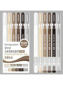 Set da 6 penne gel per calligrafia Languo da 1,0 mm con effetto 3D, punta grossa, per scrivere, disegnare, dipingere e utilizzare come evidenziatori, 42 o 54 colori, forniture scolastiche, per il ritorno a scuola