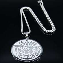 1 款男士个性化嘻哈朋克风格不锈钢项链五角星形吊坠适合日常佩戴和生日或节日礼物