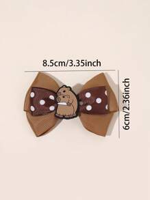 2 Stücke süße Capybara Haarclips für Mädchen, kaffeefarbe Haarspangen für den Alltag, Schleifenharaccessoires, flache Krallenclips, Haarspangen, Haarklammern