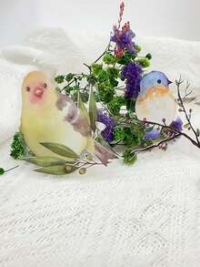 50 Piezas Pegatinas de pájaros acuarela estética DIY Decoración Oficina Escuela Maestro Scrapbooking Contabilidad manual Regalo para amante de aves Suministros de periodista Pegatinas transparentes de pájaros Diario PET - Negro - Ver 8