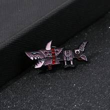 1 chiếc huy hiệu chữ cái hình cá mập hoạt hình Jinx, ghim cài áo men cứng nhiều màu sắc dùng làm đạo cụ trò chơi nhập vai, trang trí túi xách, mũ, ba lô, phụ kiện trường học, văn phòng phẩm, áo sơ mi, áo khoác, trang sức, quà tặng Giáng sinh, Halloween, quà tặng giáo viên dễ thương, phụ kiện trang phục, quà tặng túi xách, quà tặng cho mẹ, cha, tốt nghiệp và giáo viên. - Nhiều màu - Xem 5