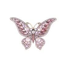 1 Stück vintage Palast-Stil Schmetterlings-Brosche mit Strass-Einlage, eleganter Charm-Accessoire geeignet für DIY, formelle Anlässe, Hochzeit, Party, Schulrucksack