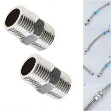 1/2pcs Bathroom Hose Extension Made Of Stainless Steel, Universal Use, For DIY Bathrooms, RVs, Outdoor Use, RV Shower Accessories, RV Showers