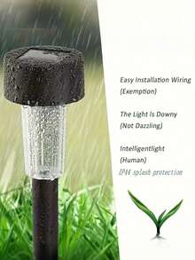 1/12个太阳能户外路径灯，防水景观花园灯，适用于草坪、露台、庭院、走道和路径装饰