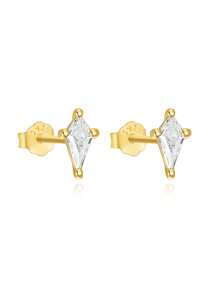 1 Par de pendientes de plata de ley 925 con estrella de ocho puntas y circonita azul para mujer, joyería clásica y minimalista para boda, fiesta y novia