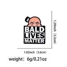 Men Funny "BALD LIVES MATTER" Enamel Pin Lapel Pins Badges On Backpack Brooch Clothes Father's Gift Jewelry Fashion Accessories - NR12040 - View 8