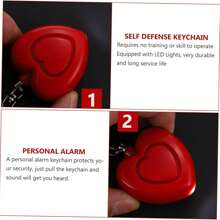 New Personal Alarm, Heart-Shaped Alarm, Women's Self-Defense Alarm, Outdoor Portable Alarm, Keychain Accessory, Self-Defense Keychain, Button Battery (LR44*3) Personal Alarm, Compact, Flashlight, 125dB High Decibel Alarm, LED Flashing Light, Suitable For Women And Elderly As Emergency Alert Device