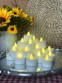 6/12/24 PCS Battery Operated LED Candles, Timed/Remote Control, Wish Candles, Tea Lights, Flameless LED Candle Lights, For Halloween, Valentine's Day, Christmas, Wedding, Party, Birthday, Home Decor And Other Holidays - Warm Light - View 9