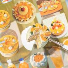 30张/包贴纸书，星沙便签系列，古风食物和甜点主题模切贴纸，剪贴簿用品，笔记本配件，装饰相框，电脑手机壳，水杯，垃圾桶，文具盒，桌面装饰贴，开学季贴纸，学校用品，返校 - 彩色 - 查看 2