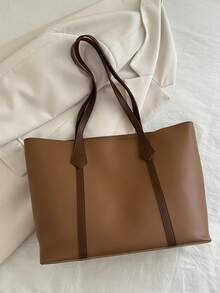 Women's Fashionable And Versatile Tote Bag For Daily Commute - Khaki - View 5