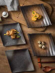 Japanese Creative Ceramic Tableware Set Diamond Sushi Plate / Tempura Fry Plate / Sashimi & Skewer Dish With Tile Pattern Design - Japanese-Style Tableware For Home & Restaurant Stylish Plating - Multicolor - View 6