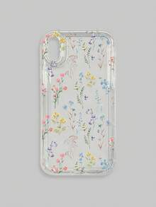 1pc Floral Pattern Transparent Phone Case, Suitable For IPhone 17/17 Air/17 Pro/17 Pro Max And Galaxy Phones, Protective Cover - Multicolor - View 8
