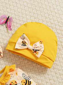 女婴豹纹字母印花连体衣，秋冬季