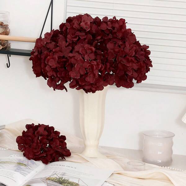 10 szt./4 szt./opakowanie bukiet sztucznych hortensji, jedwabna hortensja w dotyku, sztuczne kwiaty na główną ozdobę wesela, bukiet DIY, dekoracja wazonu do domu, kwiatowa dekoracja na stolik nocny w salonie i sypialni, bukiet ślubny, kwiat na nadgarstek, prezent na przyjęcie urodzinowe, prezent noworoczny, Walentynki, Dzień Matki.