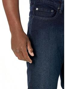 Men's Athletic Stretch Jeans - Colors - Blue Over Dye - View 3