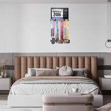 Wall-Mounted Medal Display For Football, Swimming, Gymnastics, Skating, Billiards Medal Holder Medal Stand, Wall-Mounted For Sports Medals And Trophies - A-black - View 6
