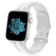 Cinturino sportivo compatibile con Apple Watch da 38mm, 40mm e 41mm. 42mm 44mm 45mm 46mm 49mm in silicone morbido. Compatibile con serie 10 9 Ultra SE 8 7 6 5 4 3 2 1 per uomo e donna
