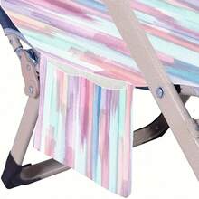 1pc Foldable Beach Chair Cover That Can Be Folded Into A Shoulder Bag, With Pockets On The Side To Hold Glasses And Phones. Suitable For Beach Chairs, Towels, Swimming Pool Chairs, Sunbathing, Ocean, Beach, Hotel, Easy To Carry. - Multicolor - View 5