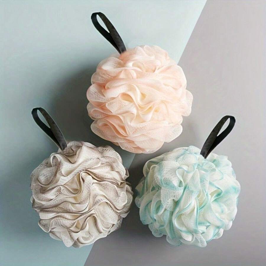 1, Gradual Change Of Color Bath Ball, Super Soft Foaming Net, High-Grade Bath Ball, Not Easy To Scatter Bath Flowers, Can Be Used For Rubbing Bath And Bath Ball