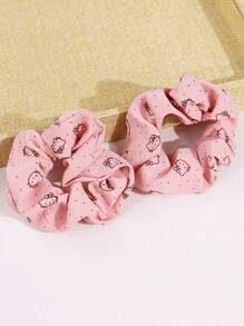 Sanrio 2pcs Sanrio Hello Kitty Hairband, Cute Pink Hairband With Cute Cat Pattern - Cute Minimalist Hairband For Women, Elastic Hairband With Cherry Print, Perfect For Ponytails And Buns - Perfect Gift - Hair Accessories, Ponytails, Hairbands, Hair Ropes, Versatile Hair Accessories | Back To School Gifts, Hair Tie, Hair Accessory ,Hair Accessories, Scrunchy Hair Ties