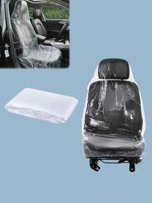 100-Pack Disposable Car Seat Covers – Universal Size Waterproof Dustproof Seat Protectors For Cars Trucks SUVs , Reusable Or Disposable Use, Prevent Oil Stains Rust Dirt Damage, Ideal For Auto Repair Shops Beauty Salons And Home Garages, Easy Fit Quick Install Tear-Off Design