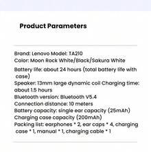 Lenovo 藍牙耳機TA210 5.4真無線半入耳式 旗艦級主動降噪 沉浸高音質 運動舒適佩戴 適用蘋果華為小米 月岩白 - 月岩白 - 查看 7