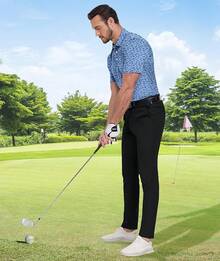Men's Golf Shirts Short Sleeve Moisture Wicking Performance Print Patterns Casual Collared Golf Polo Shirt For Men-2025 - 月藍恐龍 - 查看 9