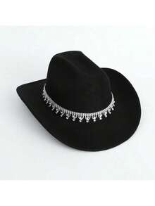 1 chiếc mũ lưỡi trai Unisex trang trí thắt lưng Boho Cowboy Hat Ridge Cowgirl Hat Beach Hat Panama Hat Sun Hat Jazz Hat Soft Felt Hat Fedora cho hoạt động ngoài trời - Hồng - Xem 7