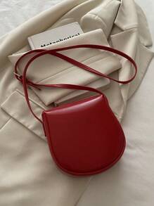 Fashion Mini Solid Colour Simple Multifunctional PU Flap Crossbody Saddle Bag For Shopping, Purse, Shopping, Young Women, College Students, Newcomers, White Collar. They Are Perfect For Office, College, Work, Business, Commuting, Outdoor Activities, Travelling And Excursions.
