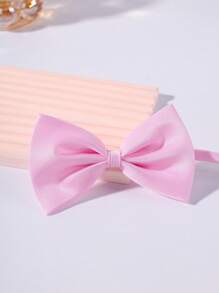 1pc Children's Solid Color Bowknot, Boys' Suit Tie, Children's Solid Color Bowknot, Suitable For Wearing At Parties And Performances