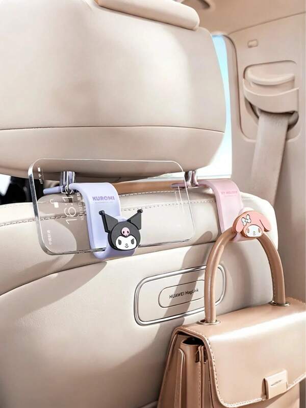 Sanrio 1 Stück Sanrio Auto-Haken, Auto Rücksitz Aufbewahrungshaken, Auto Zubehör, unsichtbarer multifunktionaler Rücksitz Aufbewahrungshaken, Auto Accessoires, Auto Essentials, Auto Accessoires für Frauen, Festival Essentials, Herbst, Thanksgiving, Halloween, Weihnachten, Karneval, Halloween Requisiten, Halloween Party, Nationalfeiertag, Herbst Aufbewahrungsorganisator Reiseaccessoires Rückkehr zur Schule Schlafsaal Aufbewahrung Herbstdekoration